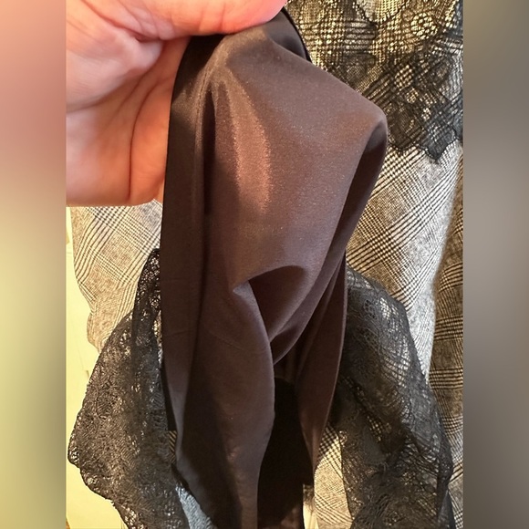 ETCETERA Gray Black Lace Wool Tweed LOOK Soft Sheath Sleeveless CLEAN Midi Sz 4 - Picture 6 of 13